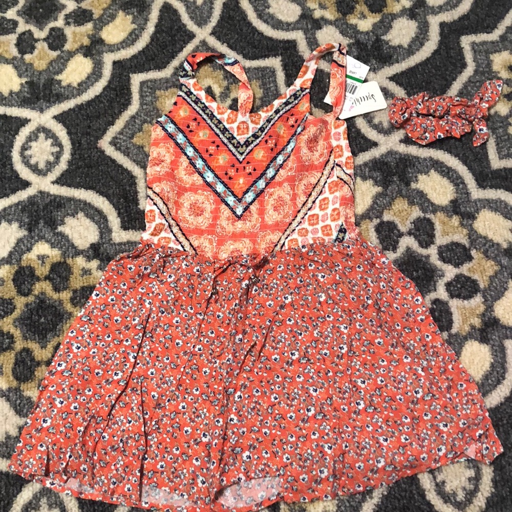 Romper with matching headband girls large